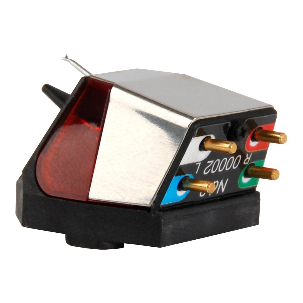 Rega ND3 moving magnet turntable cartridge, close-up detail in black
