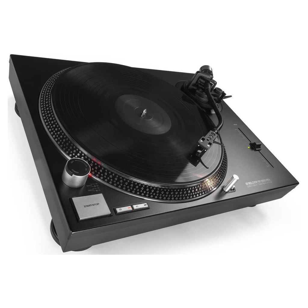 Reloop RP-2000 MK4 Black DJ turntable, perspective view