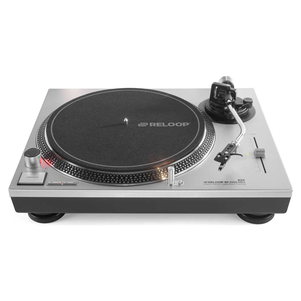 Reloop RP-2000 MK4 Silver DJ turntable, front view