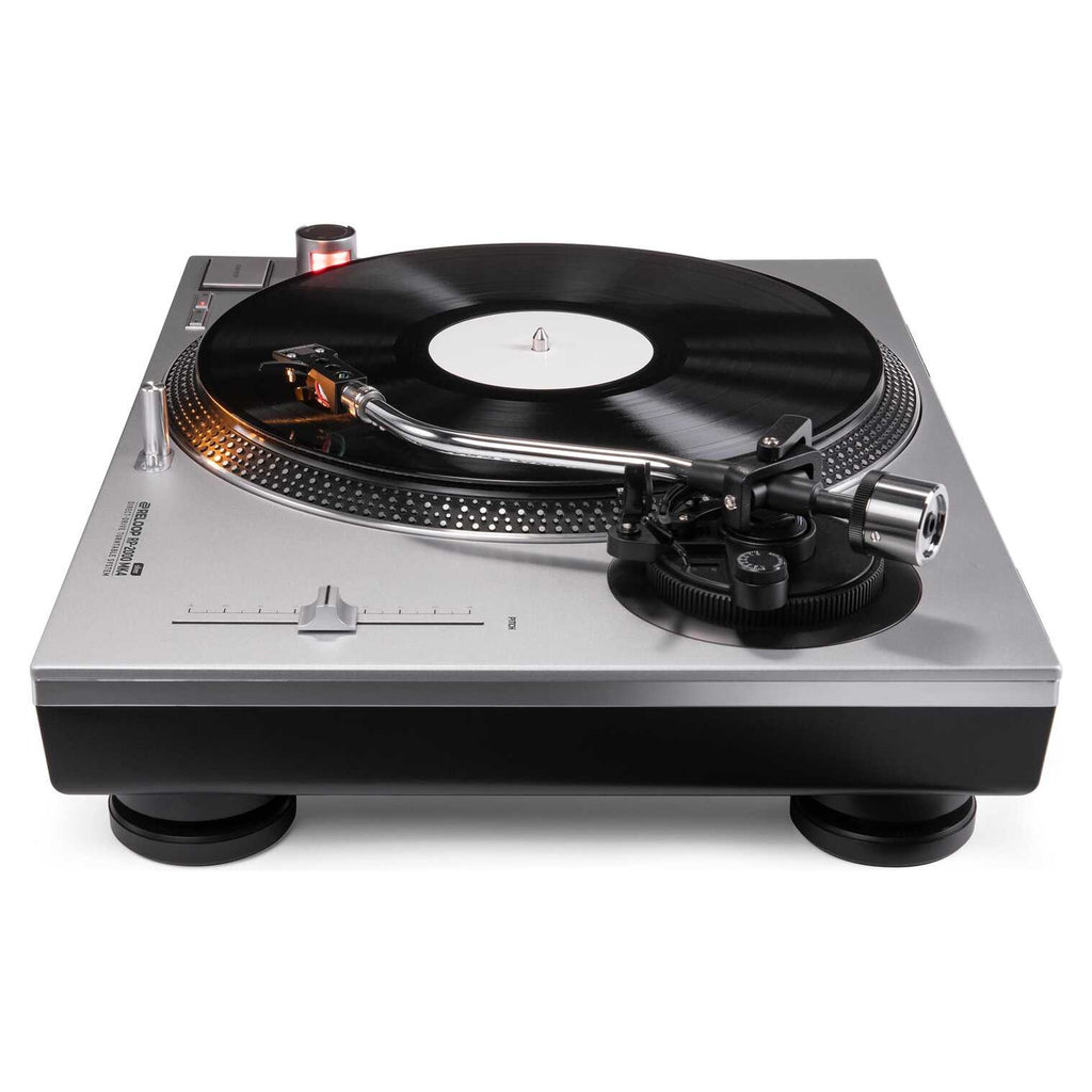 Reloop RP-2000 MK4 Silver playing a vinyl record