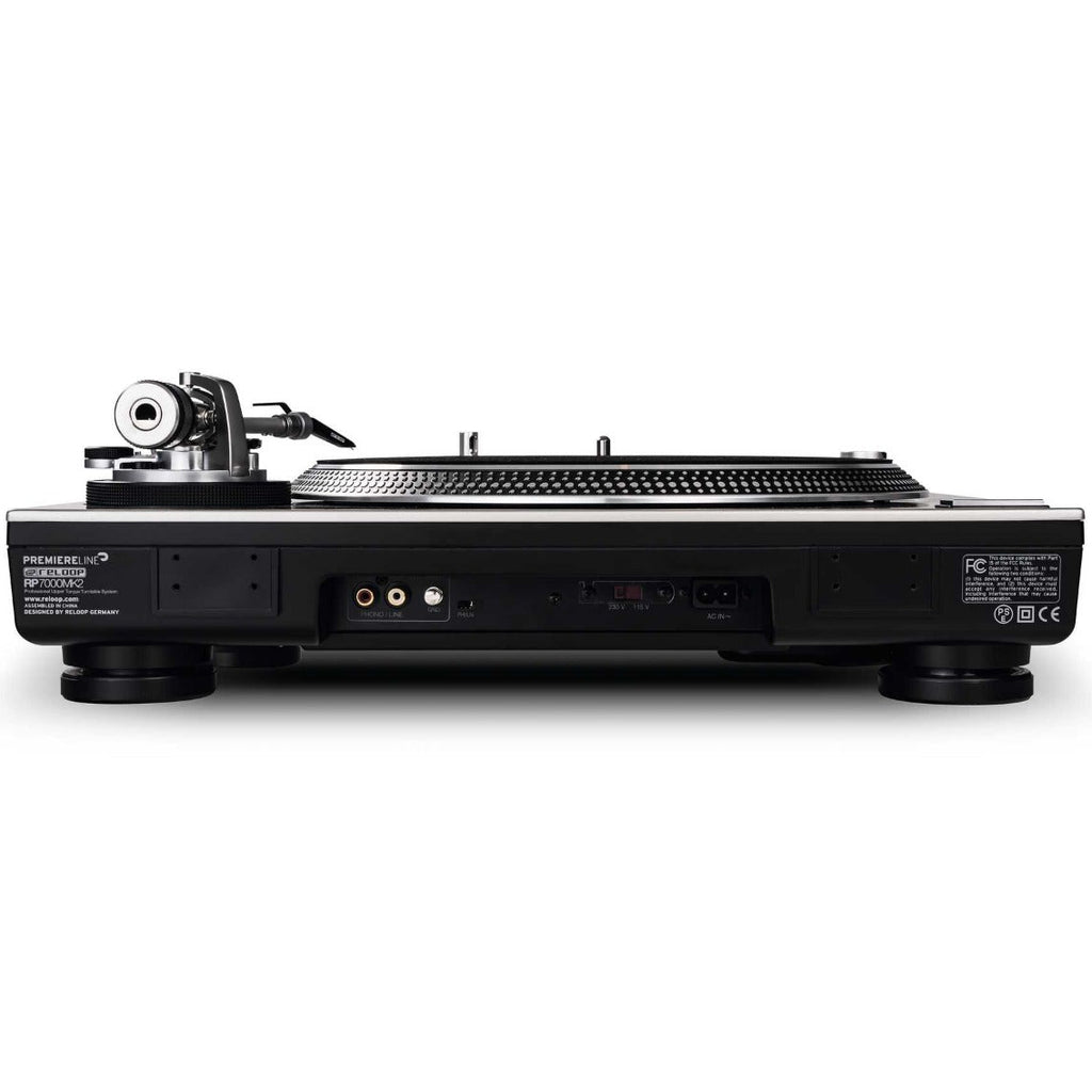 Reloop RP-7000 MK2 DJ turntable, black, rear ports