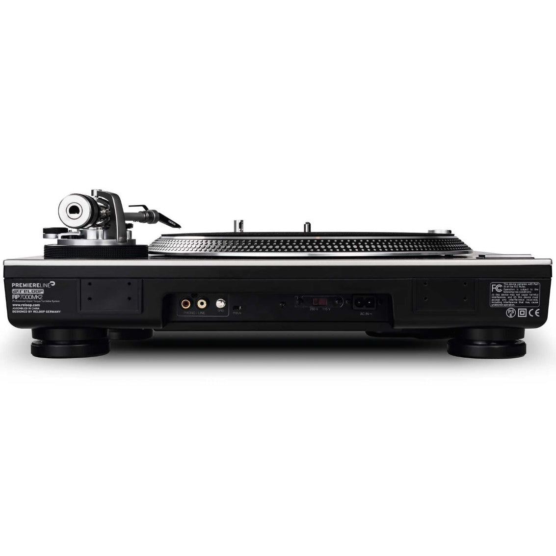 Reloop RP-7000 MK2 DJ turntable, black, rear ports