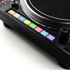 Reloop RP-8000 MK2 DJ turntable with professional pitch control and sleek black finish, designed for DJs and mixing enthusiasts.