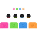 Rode Colors 3 wireless microphone accessories set with colorful clips and adapters for Rode wireless microphone systems.