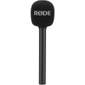 Rode Interview GO handheld adapter for Wireless GO, front view in black