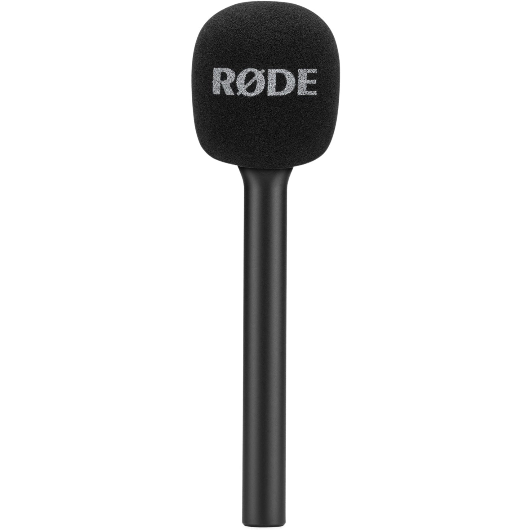 Rode Interview GO handheld adapter for Wireless GO, front view in black