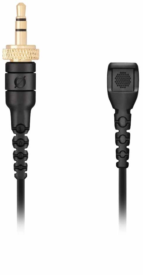 Rode Lavalier II black wearable microphone clipped to clothing, compact and discreet for professional audio recording.