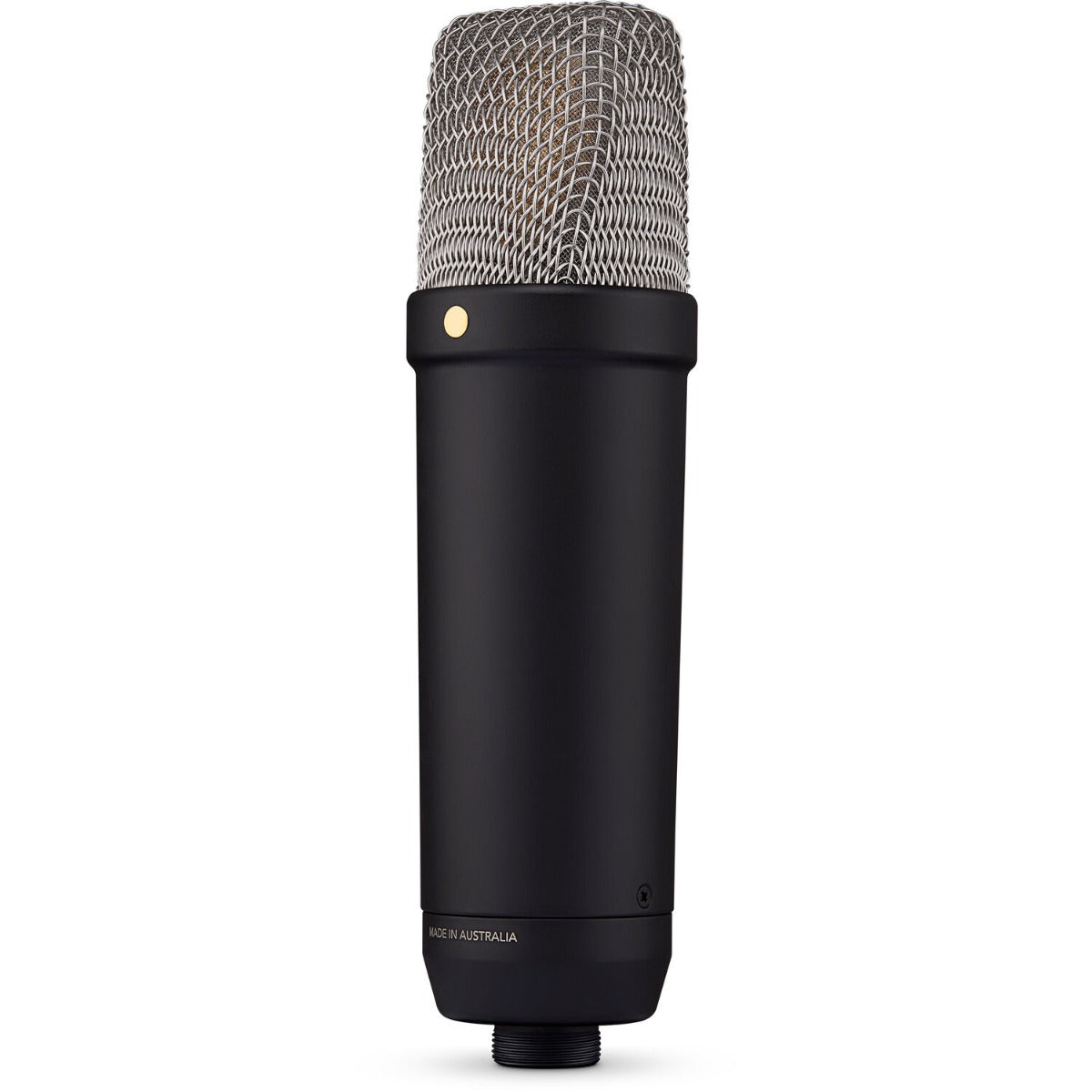 Rode NT1 GEN5 condenser microphone, black, angle view