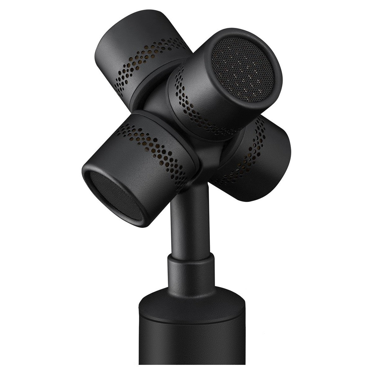 Rode NT-SF1 camera microphone mounted on a camera rig, featuring a shotgun design for professional audio recording.