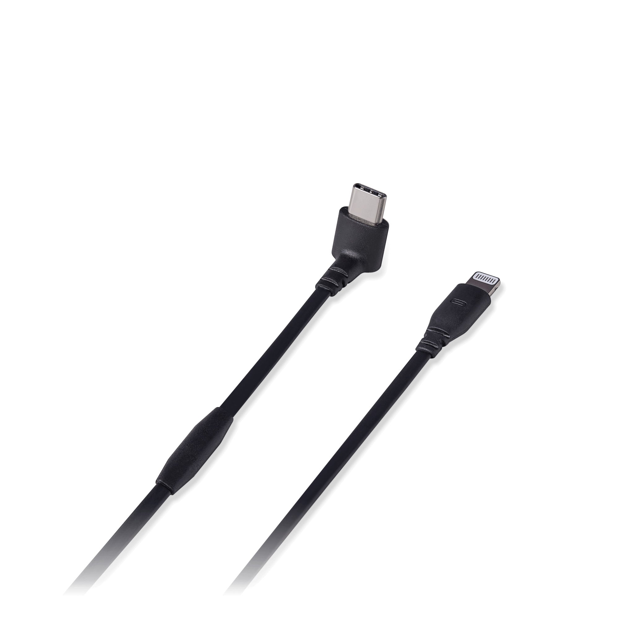 Rode SC15 USB C cable with braided design and gold-plated connectors, shown in a three-quarter view.