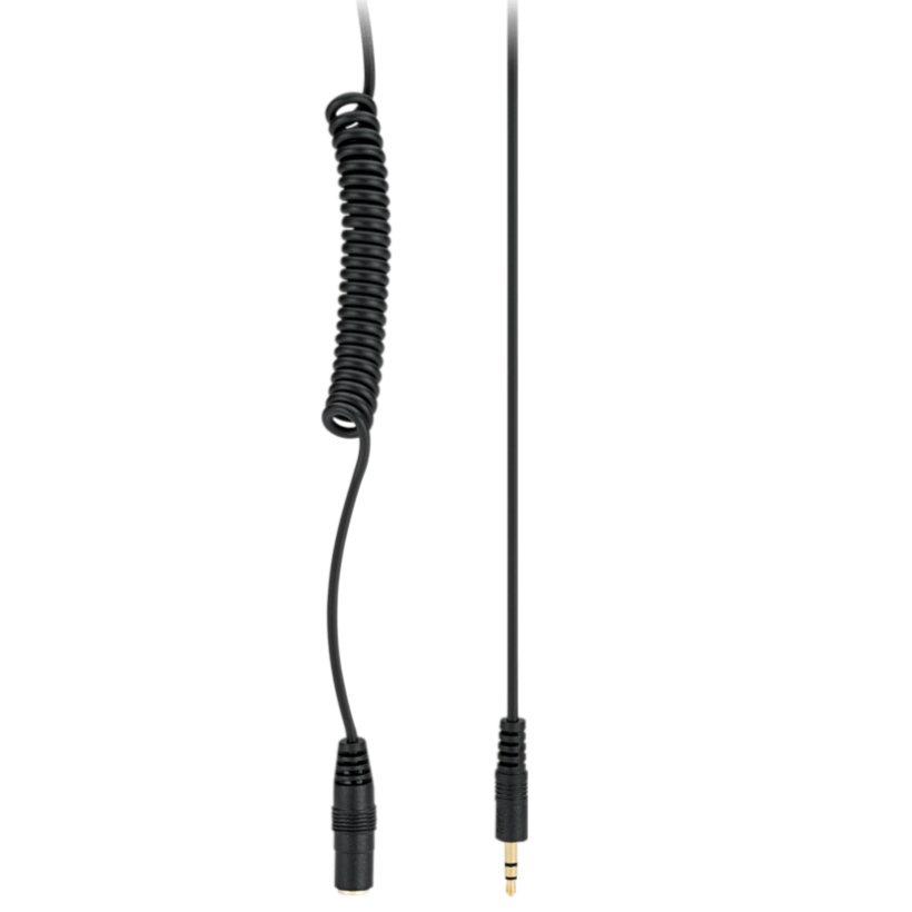 Rode VC1 Stereo Mini Male to Female TRS cable, 3m, for Rode VideoMic, showing the cable with connectors on a white background