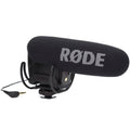 Rode VideoMic Pro Rycote camera microphone with shock mount and windscreen for professional audio recording.