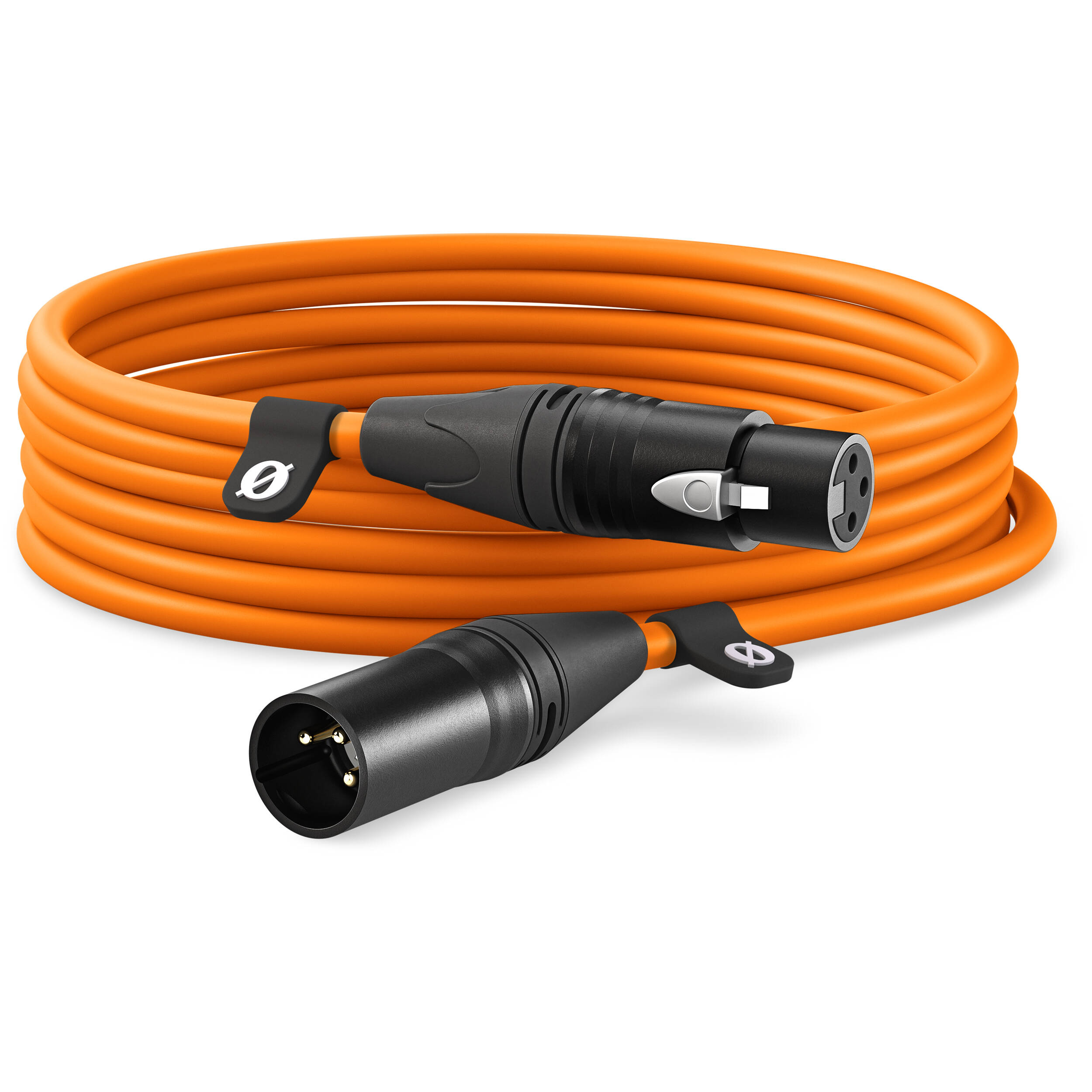 Rode XLR-Female to XLR-Male Cable, connectors close-up, black