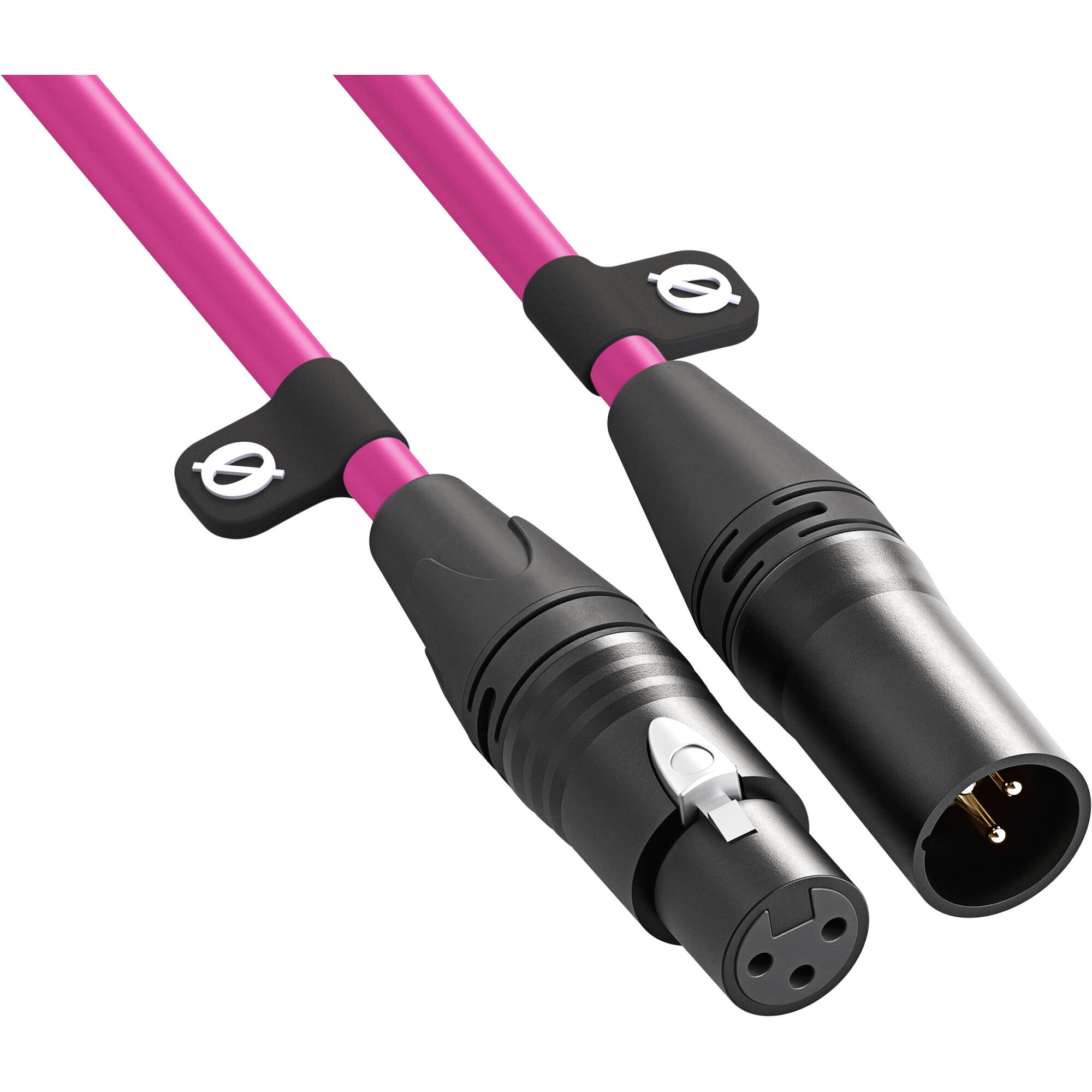 Rode XLR-Female to XLR-Male Cable, connectors close-up, black