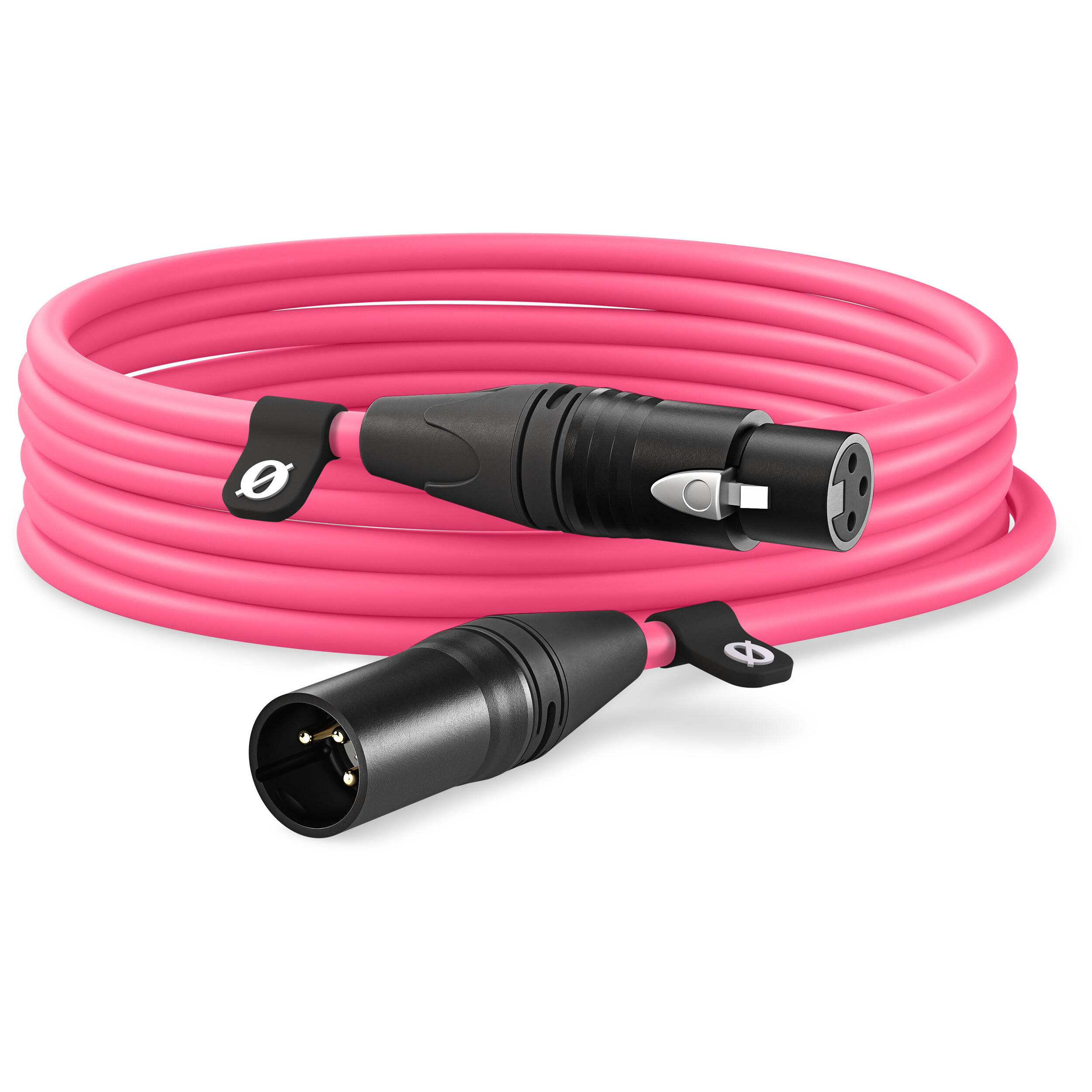 Rode XLR-Female to XLR-Male Cable, connectors close-up, black