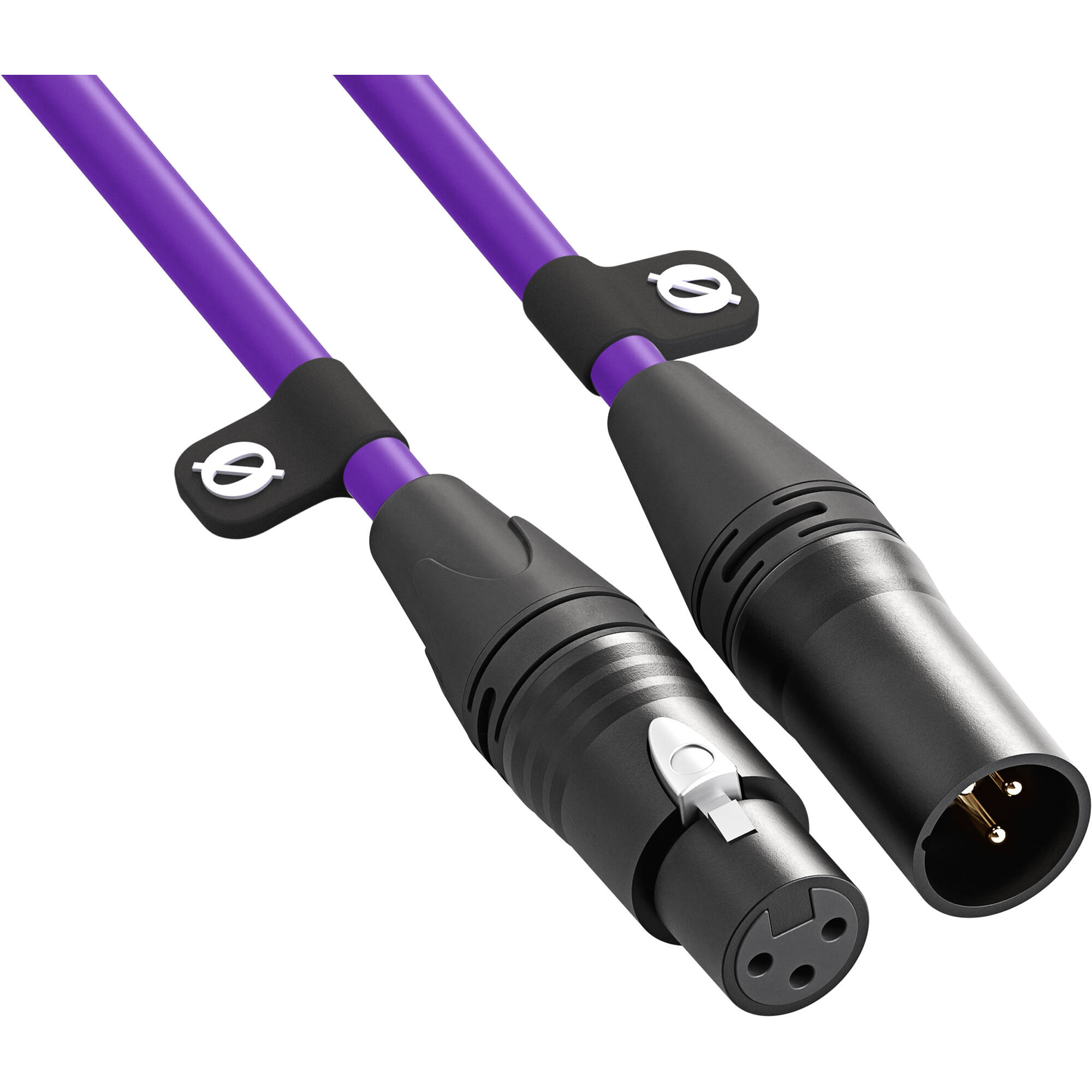 Rode XLR-Female to XLR-Male Cable, connectors close-up, black