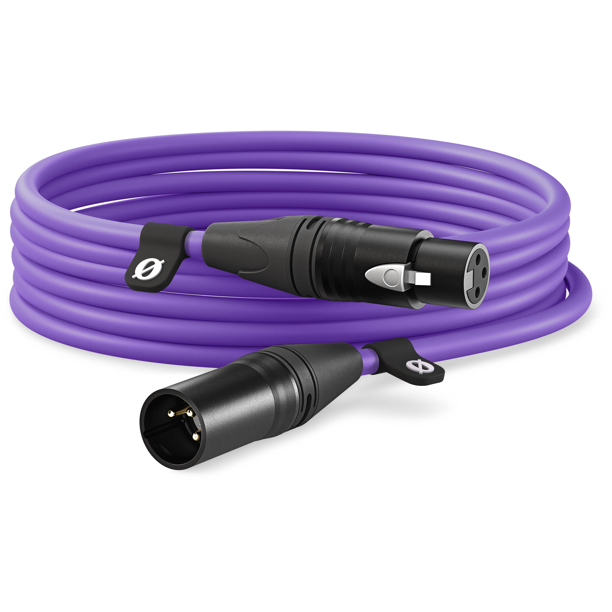 Rode XLR-Female to XLR-Male Cable, connectors close-up, black