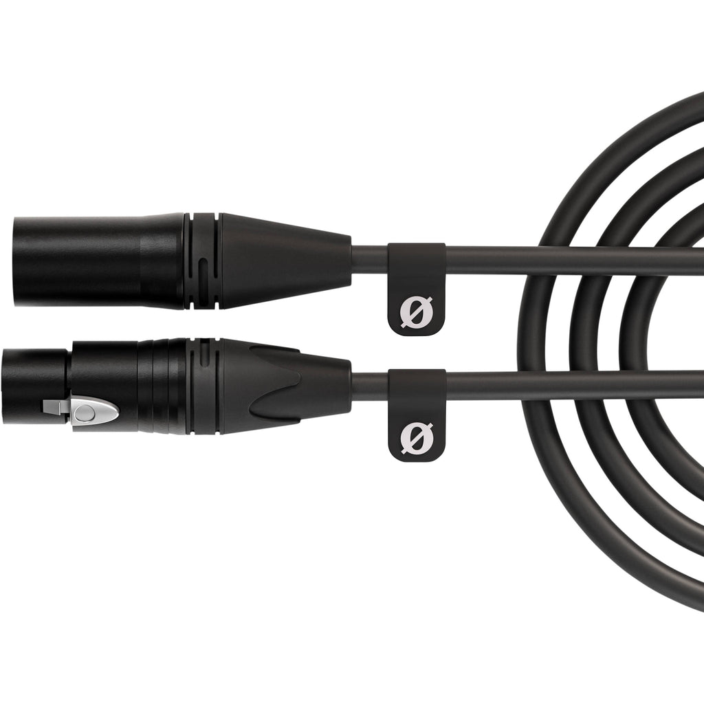 Rode XLR-Female to XLR-Male Cable, connectors close-up, black