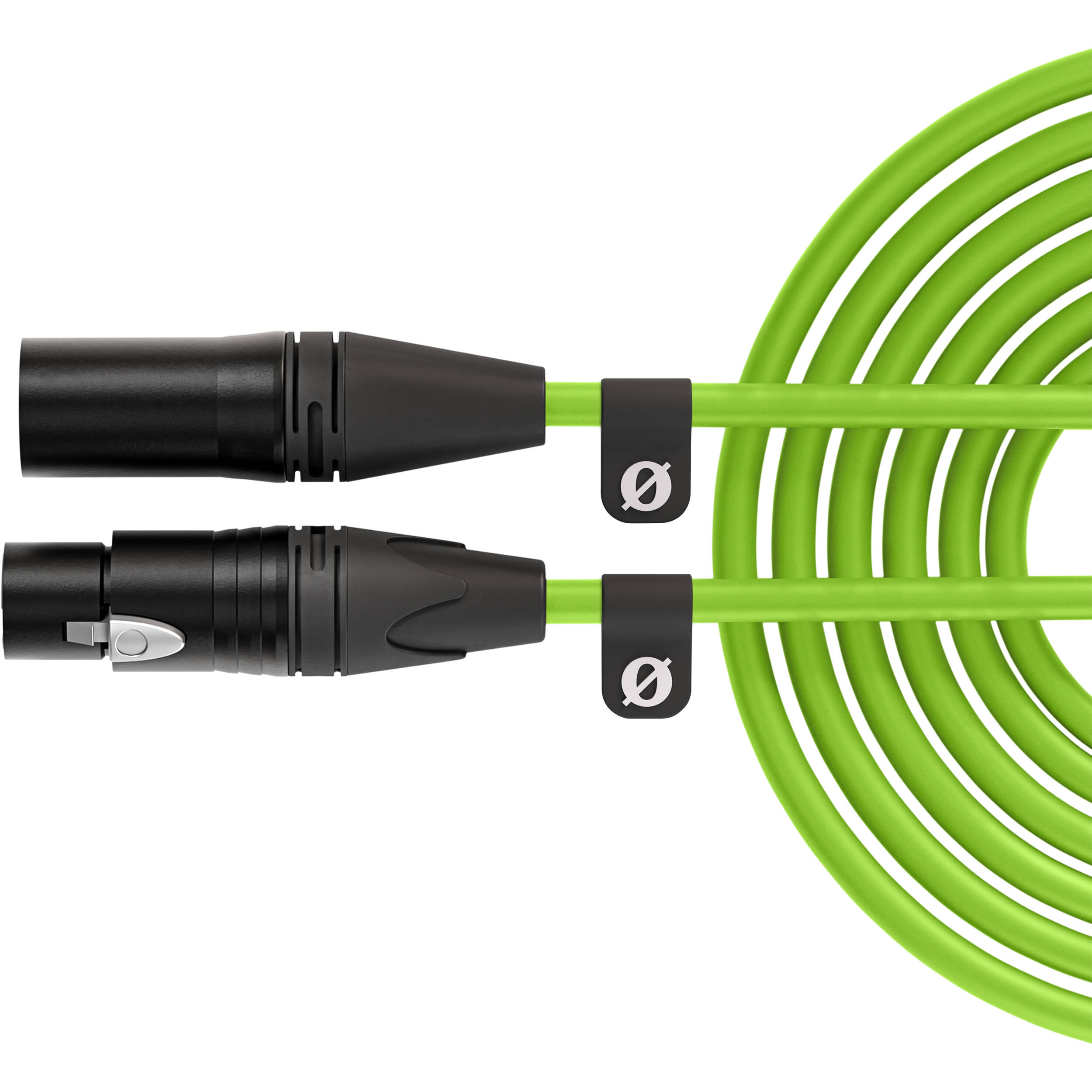 Rode XLR-Female to XLR-Male Cable, connectors close-up, black