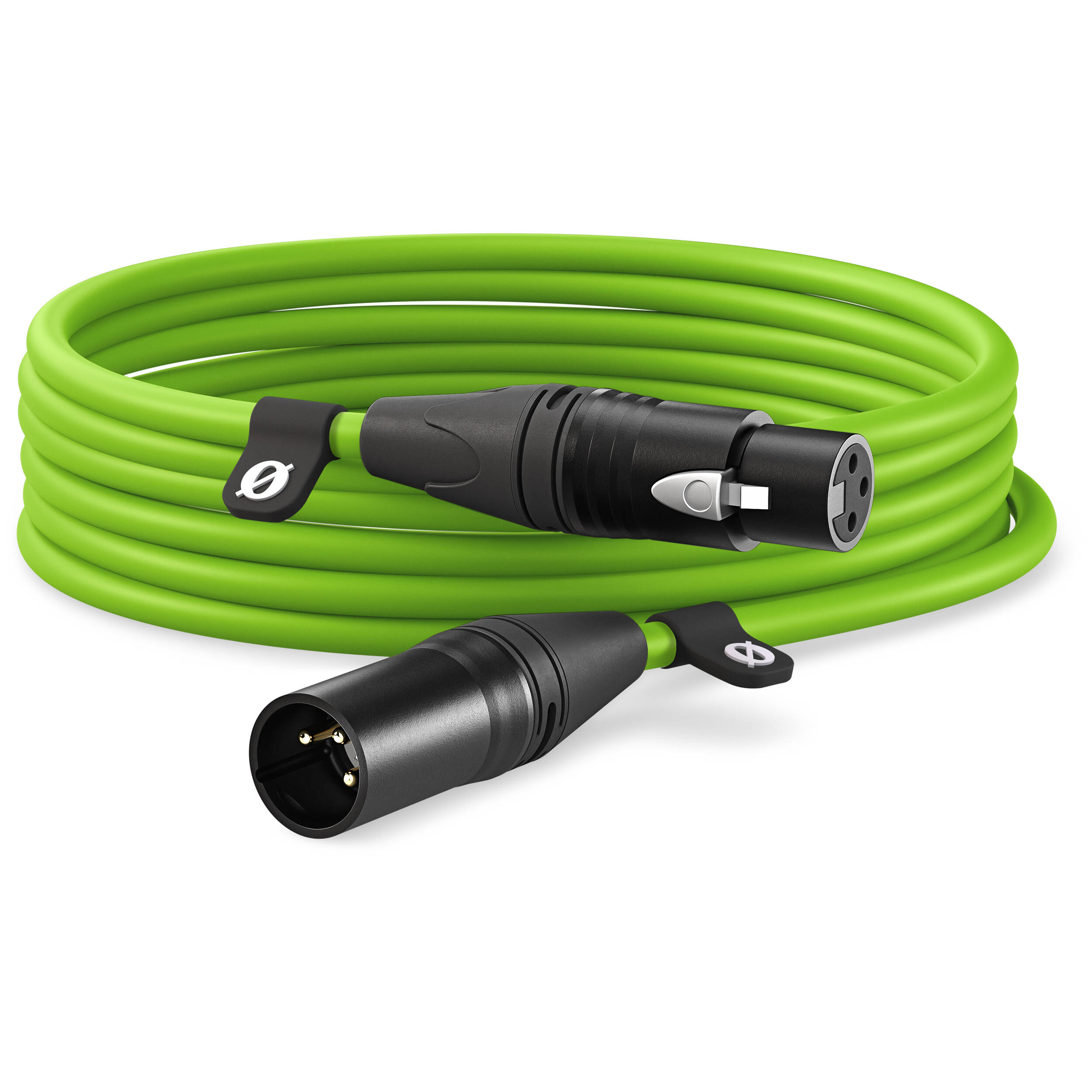 Rode XLR-Female to XLR-Male Cable, connectors close-up, black