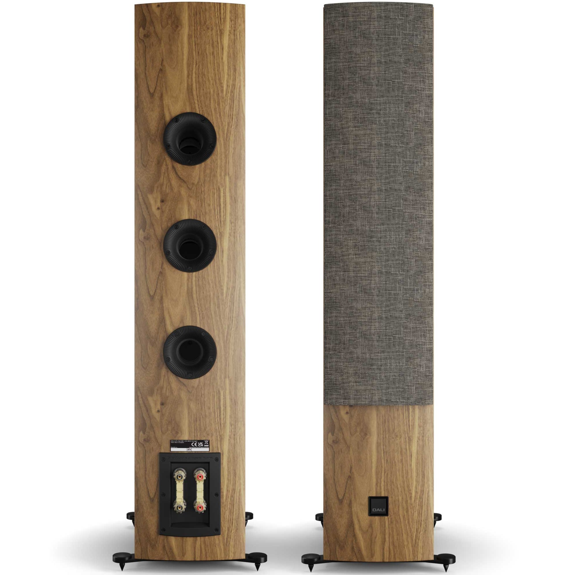 DALI Rubikore 8 oak passive floorstanding speaker with sleek wooden finish and modern design for high-quality sound.