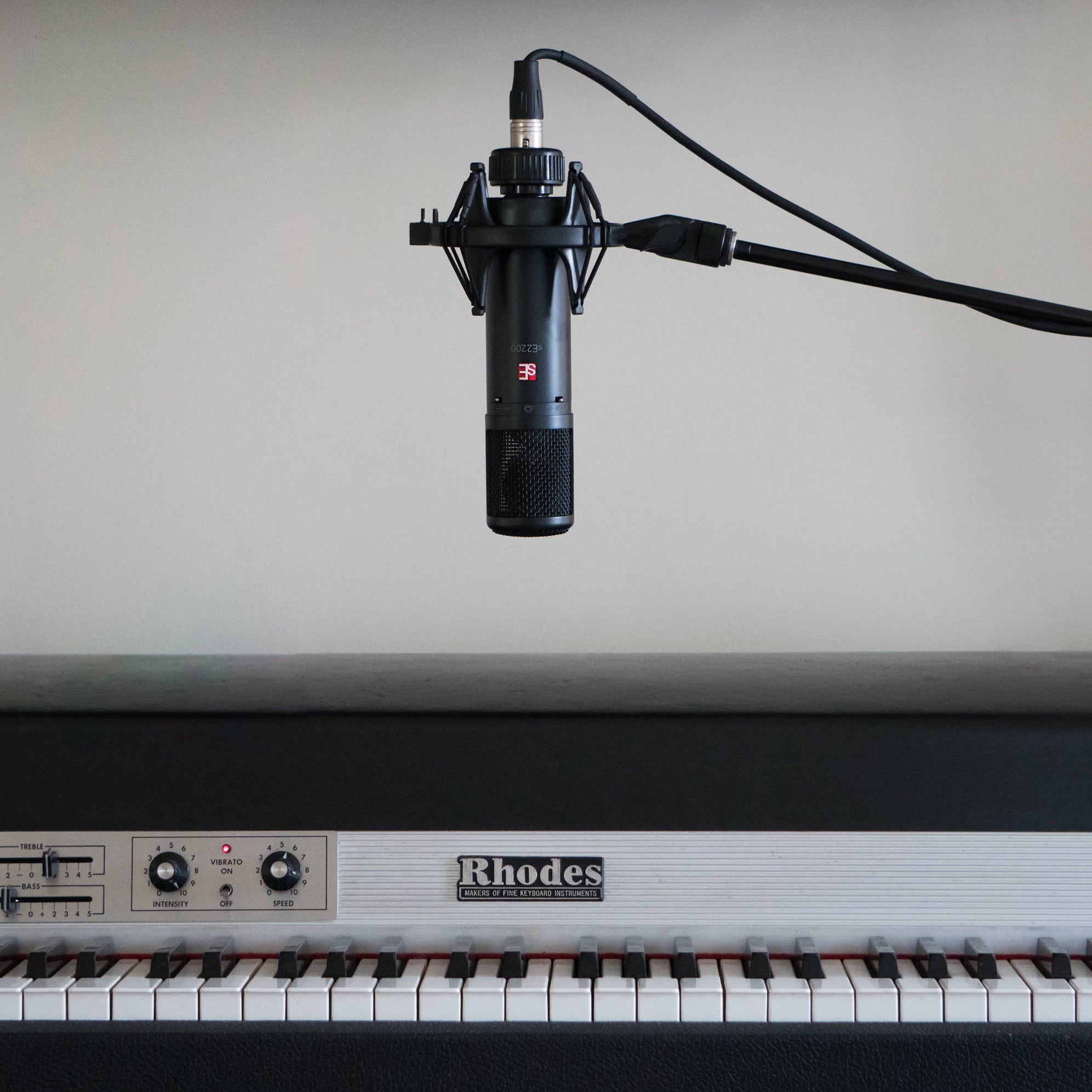 sE Electronics sE2200 condenser microphone, gold view