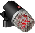 SE Electronics V KICK dynamic microphone shown with black grille and branding, ideal for kick drum and instrument recording.