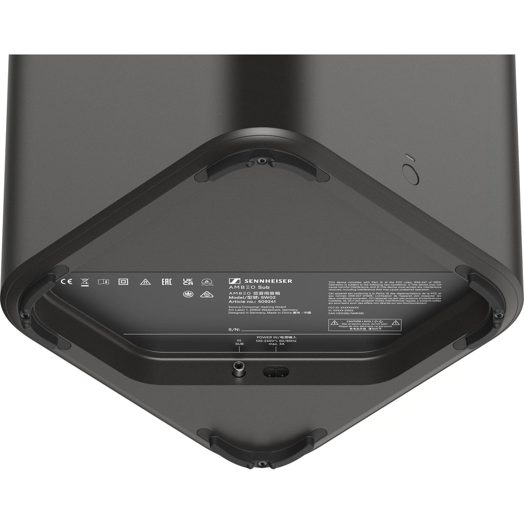 Sennheiser Ambeo Sub subwoofer, black.