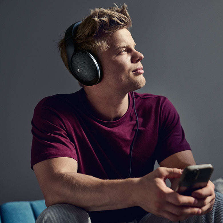 Sennheiser HD 550 open-back headphones, ear cup detail