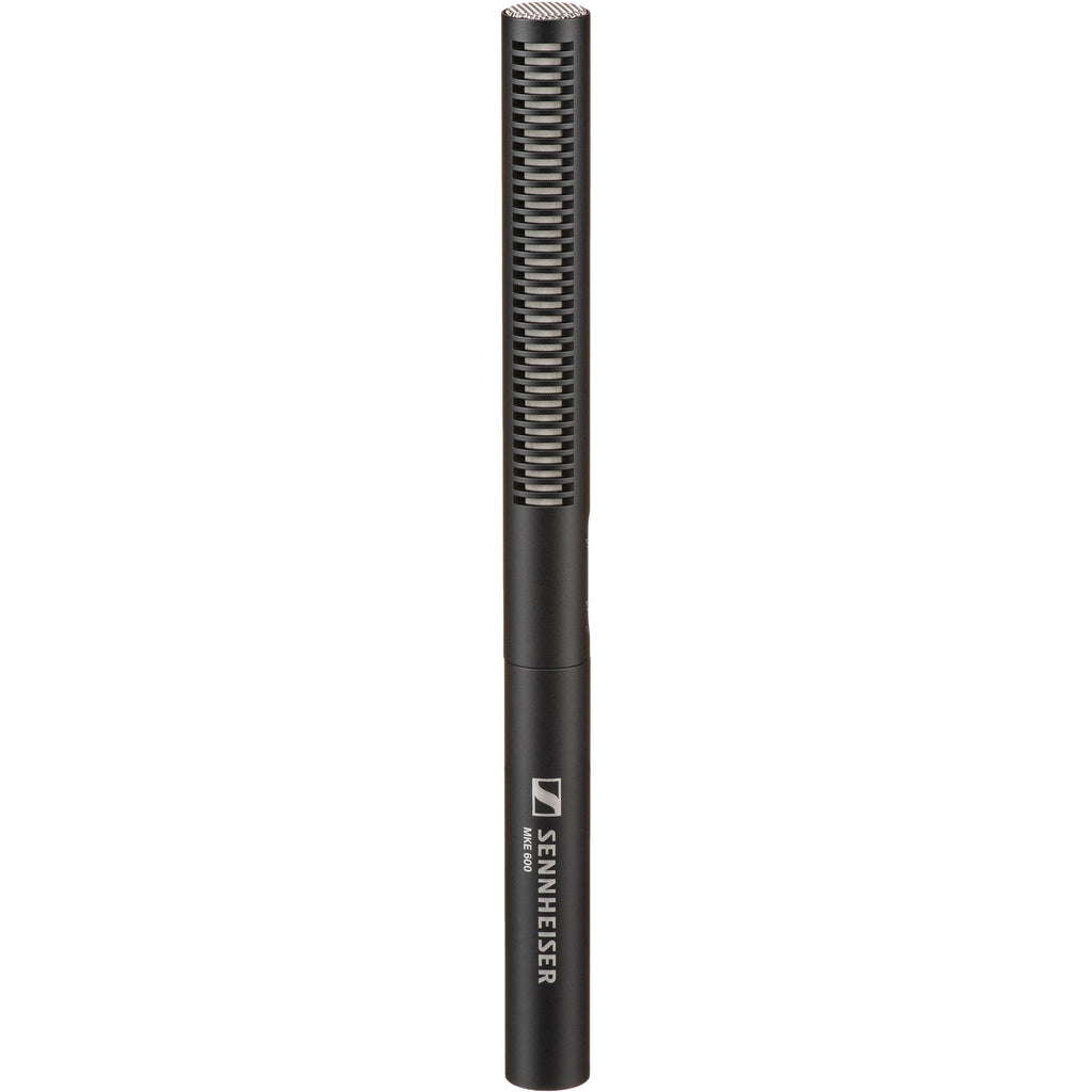 Sennheiser MKE 600 shotgun microphone, with accessories