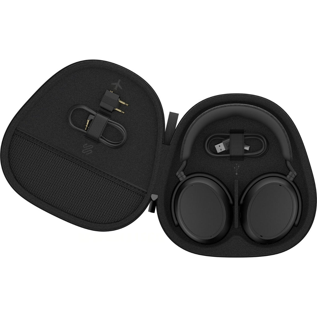 Sennheiser Momentum 4 Wireless headphones, black headphones in open case