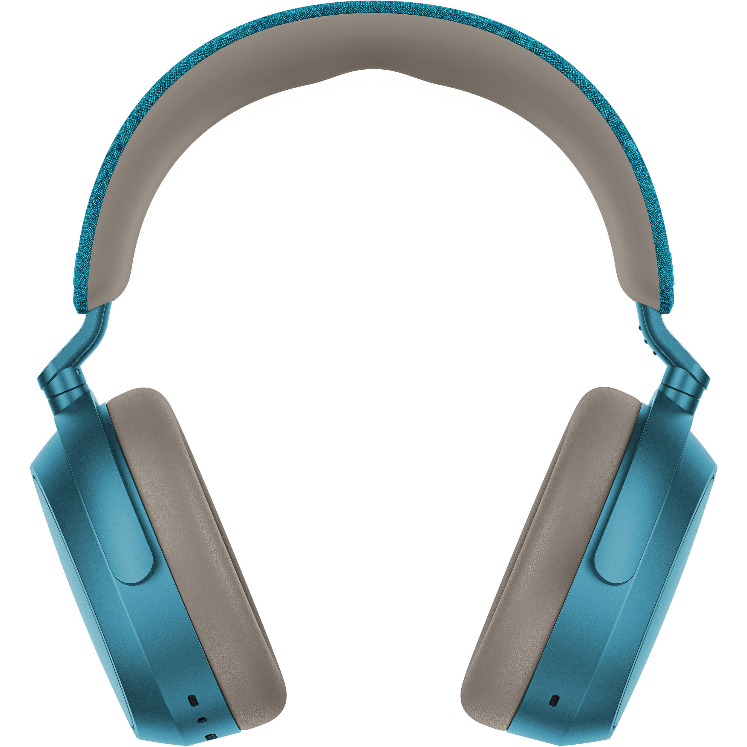 Sennheiser Momentum 4 Wireless headphones, front view in petrol blue