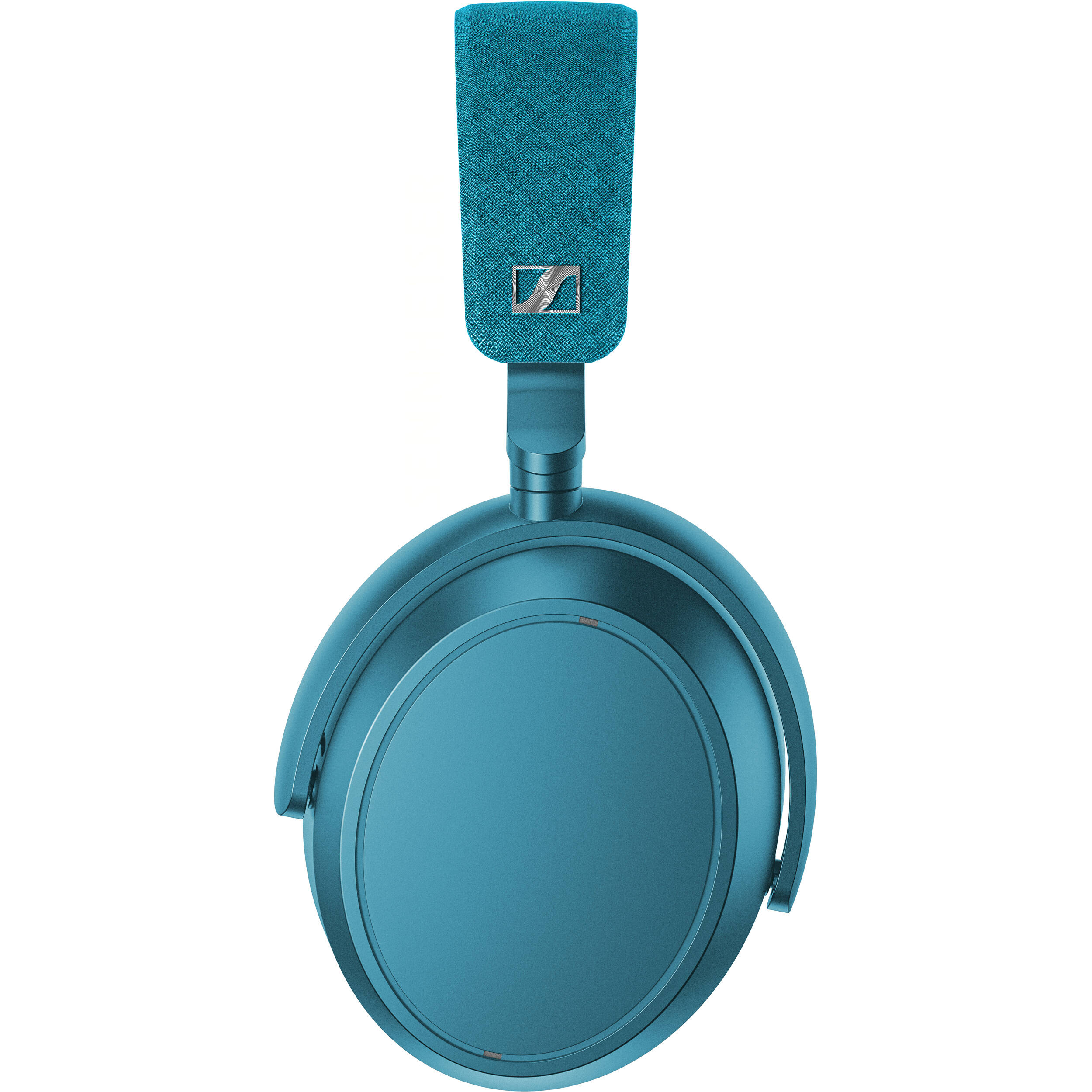 Sennheiser Momentum 4 Wireless headphones, side profile in petrol blue