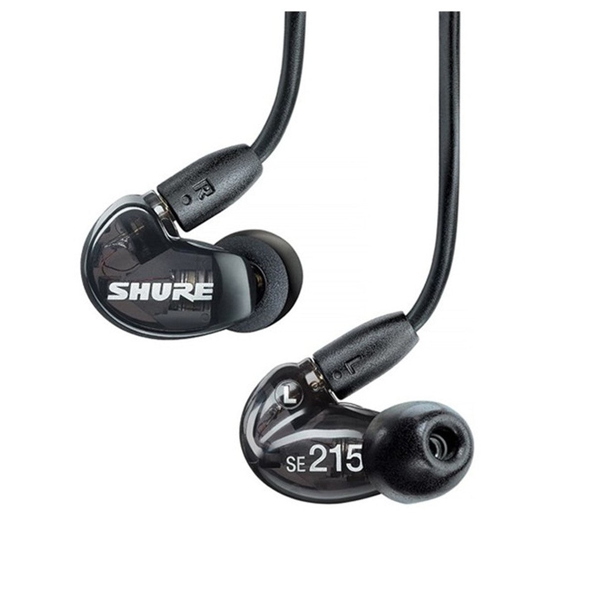 Shure SE215 wired in-ear headphones, in red