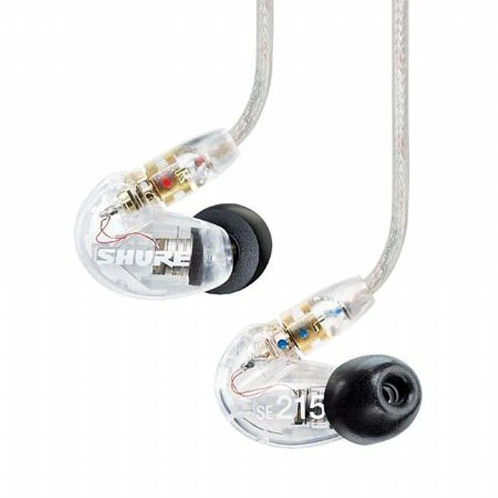 Shure SE215 wired in-ear headphones, in red