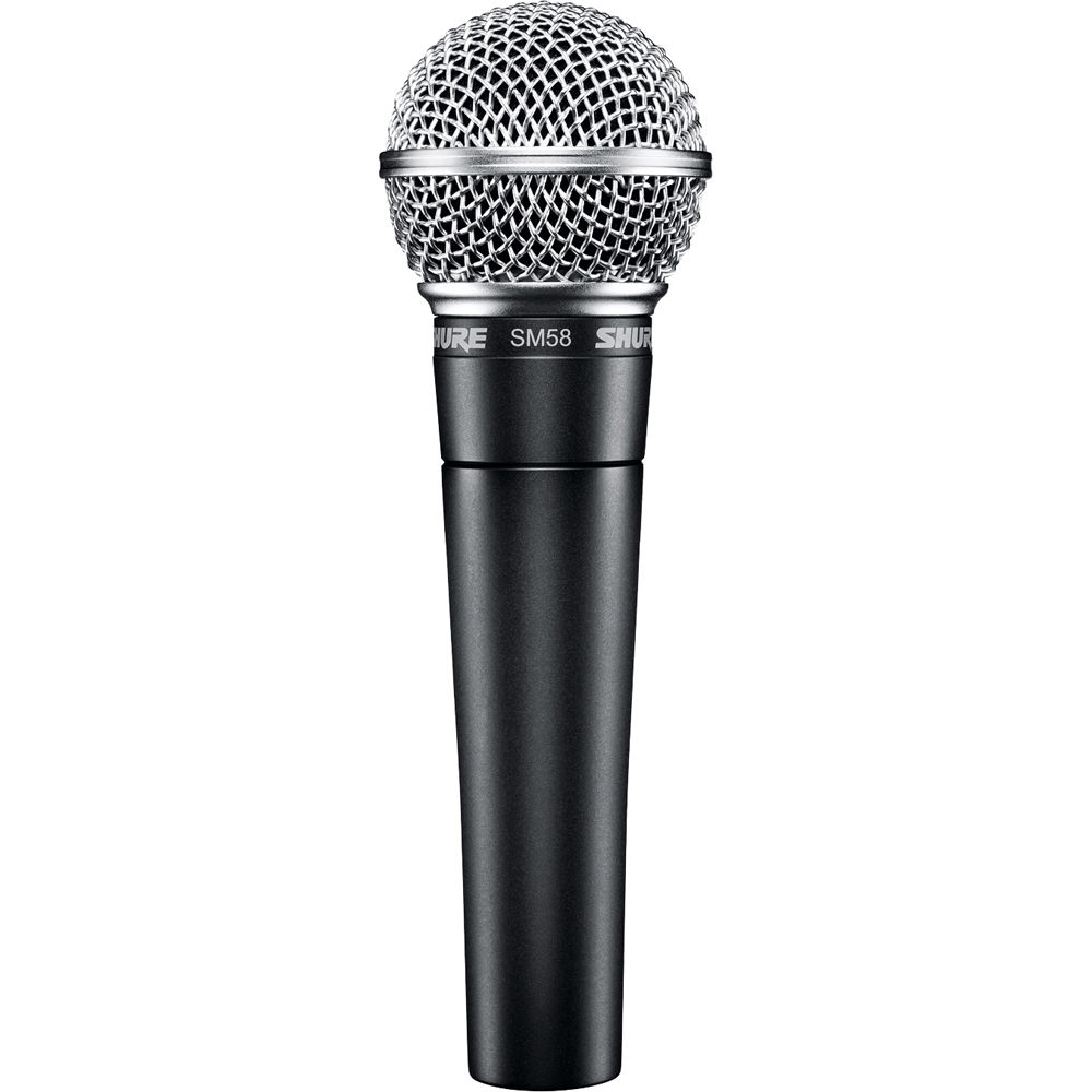 Shure SM58-LCE (Without Switch dynamic microphones, hero shot in black