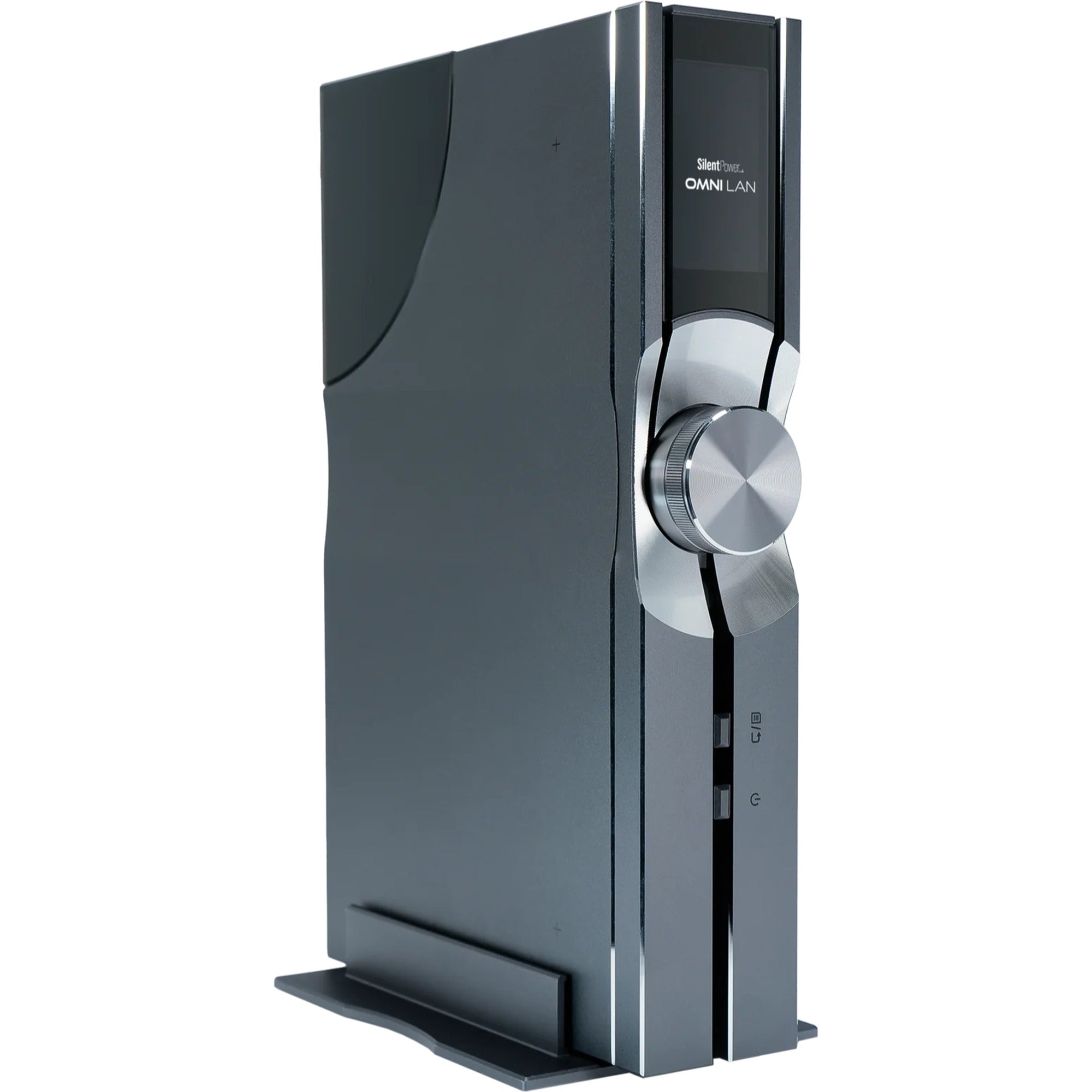 SilentPower OMNI LAN noise filter and conditioner device designed to reduce electrical noise on Ethernet networks.