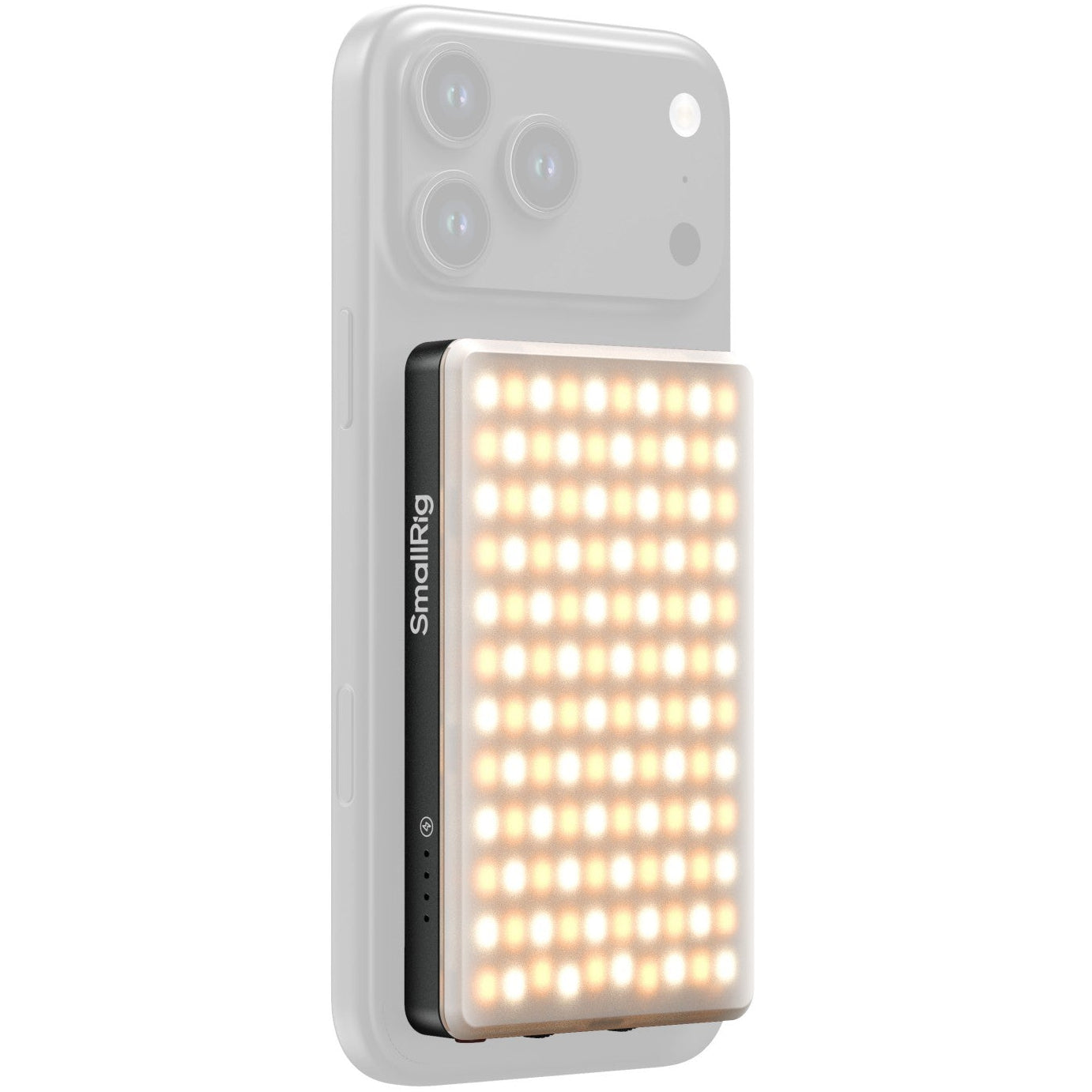 SmallRig M3 Attachable Mobile Phone LED Video Light with Clip, detail view.