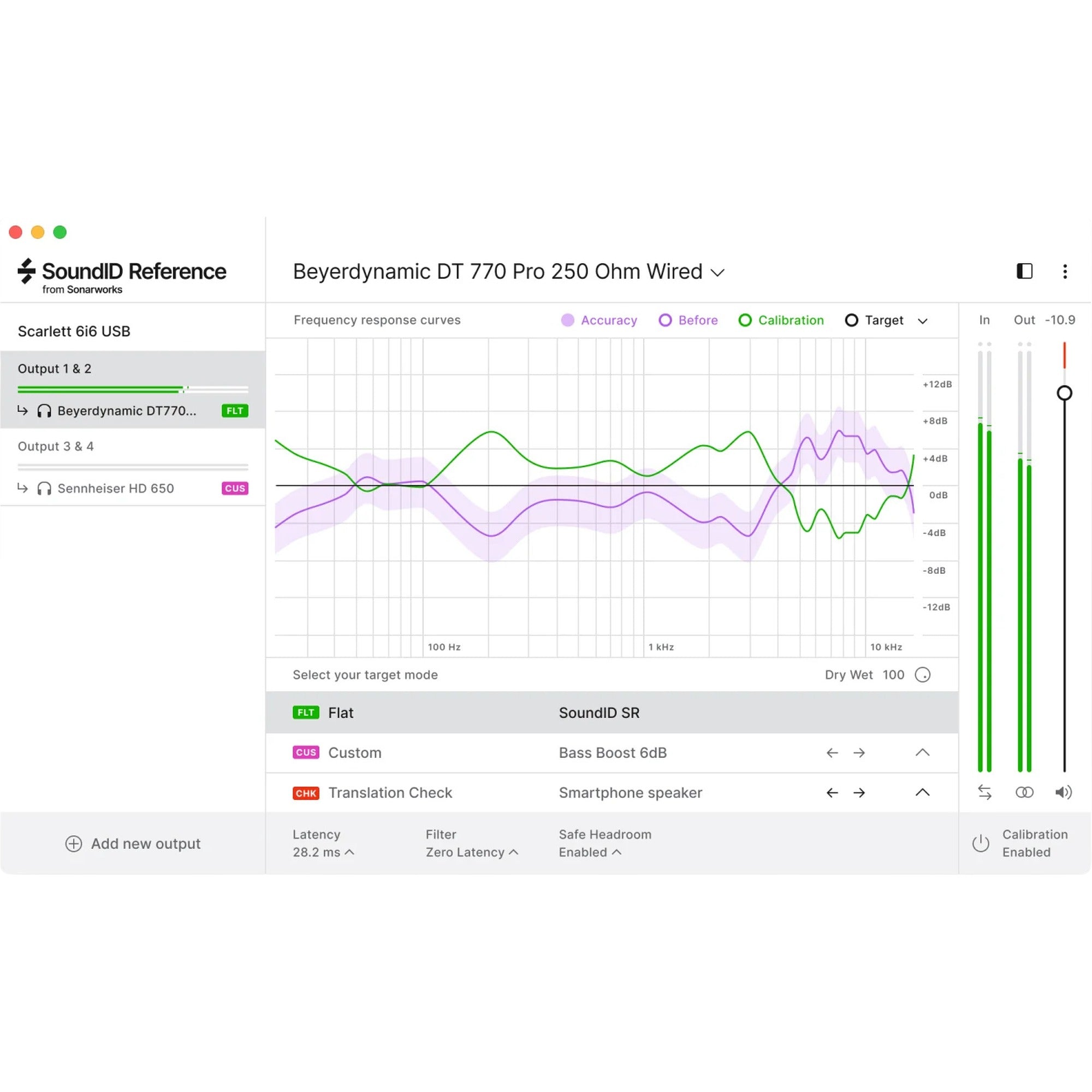 Sonarworks SoundID Reference for Headphones music production software interface on a computer screen.
