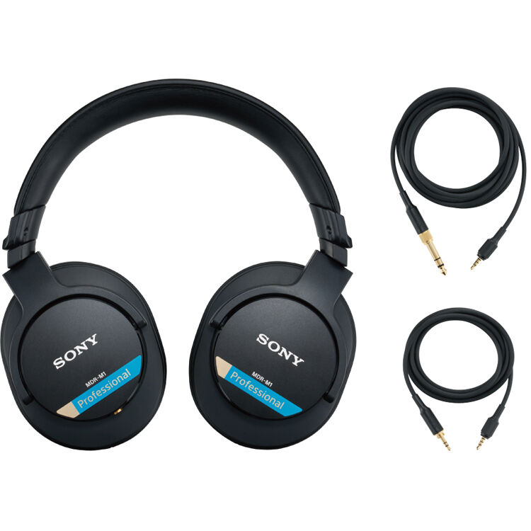 Sony MDR-M1 studio headphones, black alternate view 5