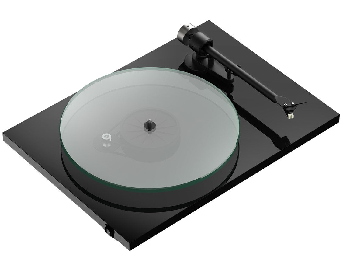 Pro-Ject T2 W turntable with wooden plinth and tonearm, showcasing the sleek design and high-quality build.