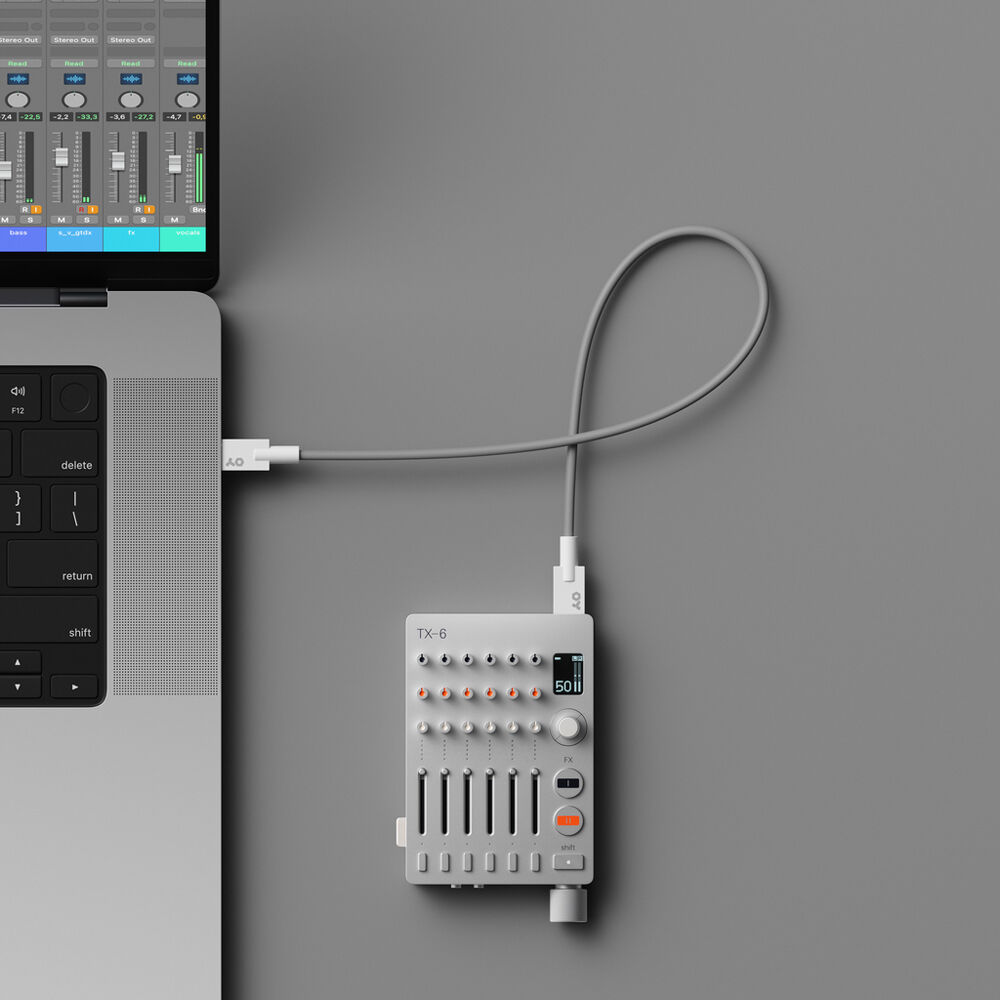 Teenage Engineering TX-6 portable mixer, detail view