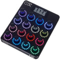 OXI Instruments E16 MIDI controller with multiple knobs and pads, designed for music production and live performance.