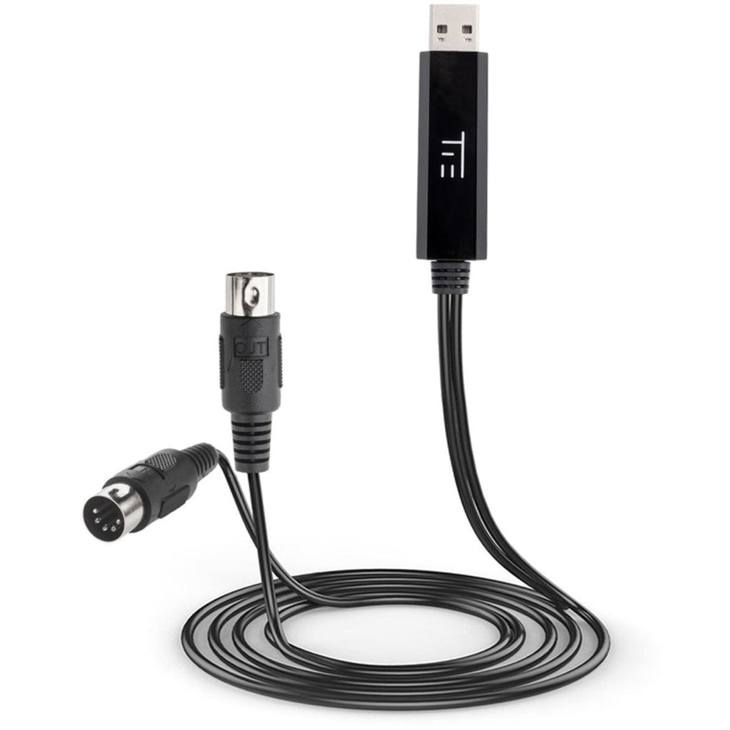 Tie Studio MIDI 1i1o USB MIDI interface, coiled cable