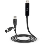 Tie Studio MIDI 1i1o USB MIDI interface, coiled cable