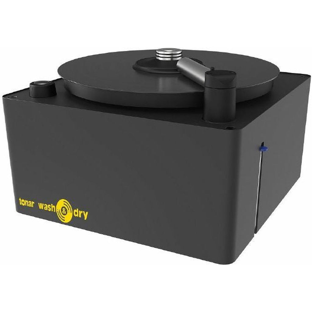 Tonar Wash & Dry Record Cleaning Machine with brushes and drying features for vinyl record maintenance.