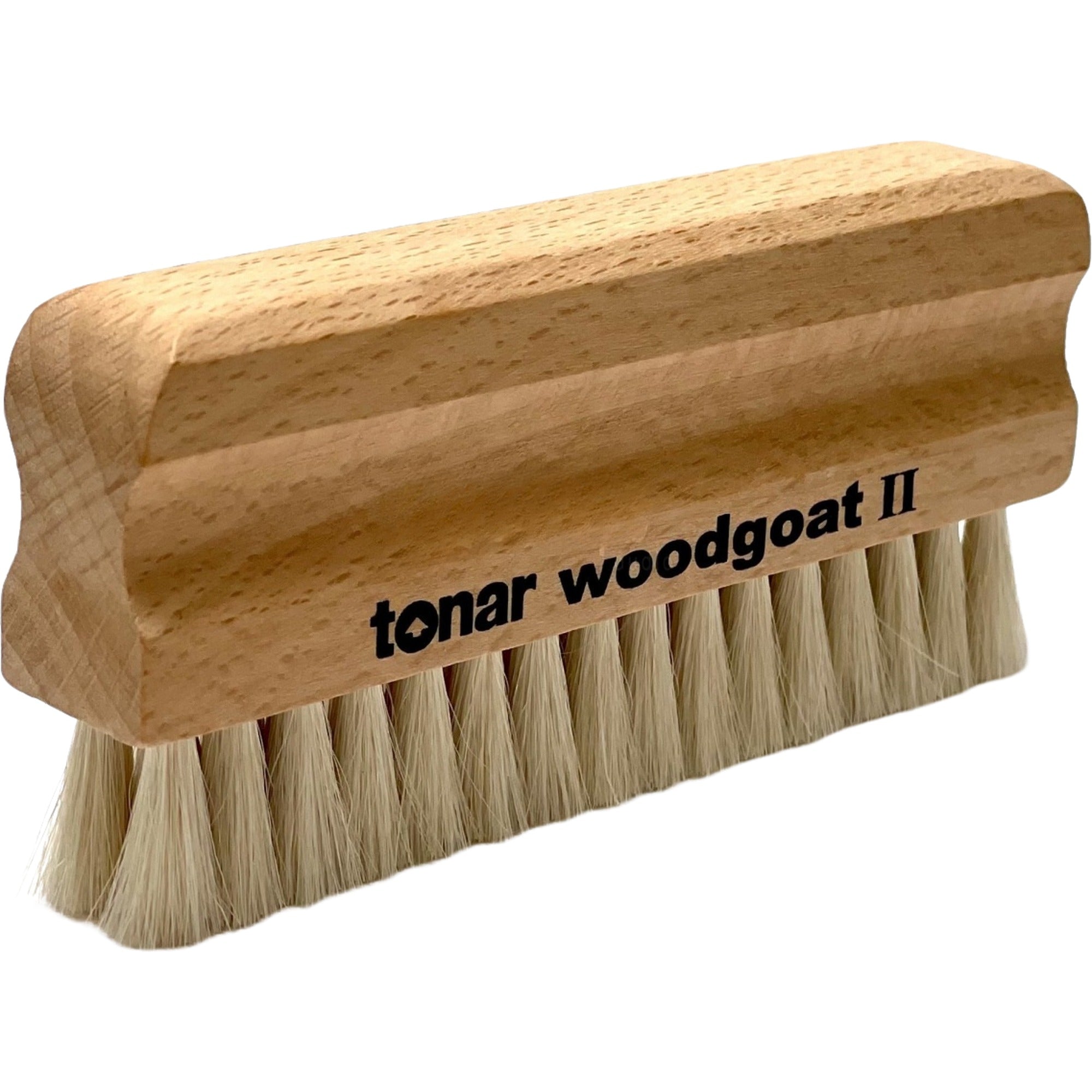 Tonar Woodgoat II record cleaning brush, front view.