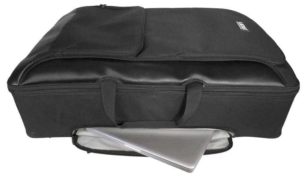UDG Urbanite MIDI controller backpack in black, extra large size with multiple compartments and padded straps for DJs and music equipment