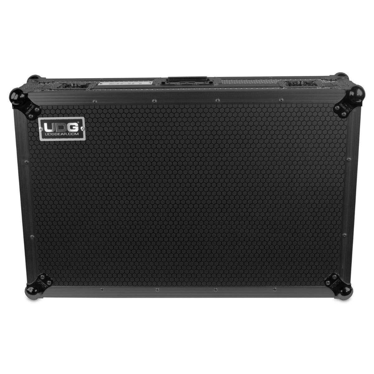 UDG Ultimate Flight Case for Pioneer XDJ-RX3 DJ controller in black with wheels, durable protective case for DJ equipment.