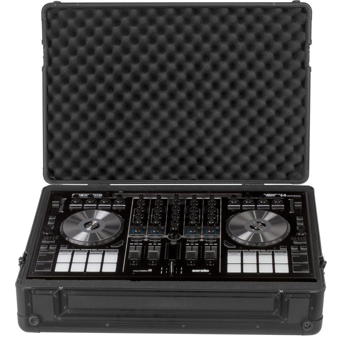 UDG Ultimate Pick Foam Flight Case in black, designed for multi-format DJ gear with sturdy exterior and customizable foam interior.